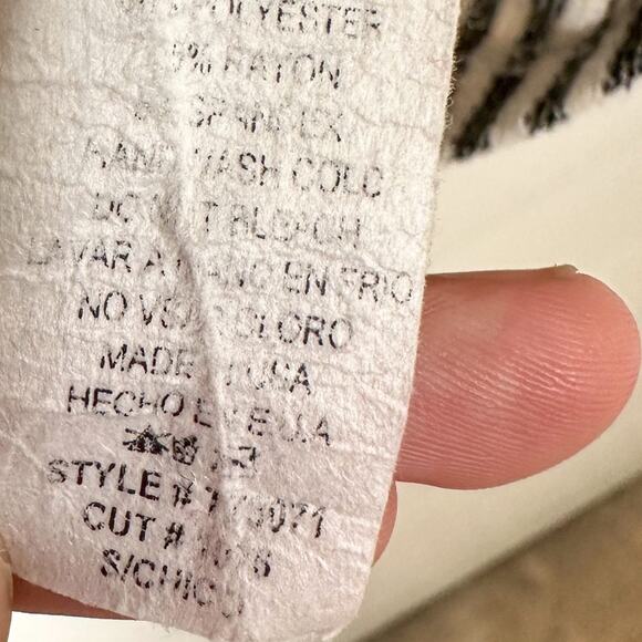 Ces Femme Striped Patchwork Print Long Sleeve Knit Top, EUC, Size Small - Picture 8 of 13